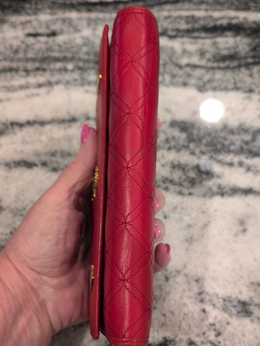 MCM Quilted Leather Trifold Wallet w/COA - Picture 14 of 16